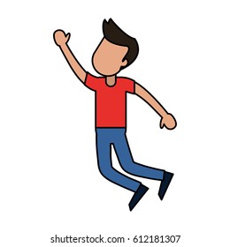 male cheerful dancing image