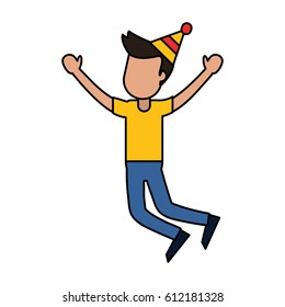 male cheerful dancing image