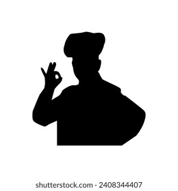 Male Chef Approved Silhouette Vector