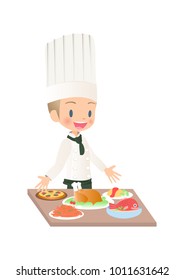 Male chef to complete the cooking