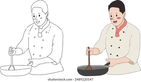 elemento de chef masculino diseño para Plantillas.
