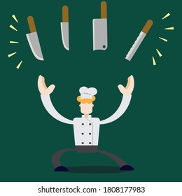 The Male Chef Flat Design
