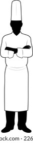 male chef with folded arms