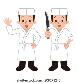 Male chef in Japan