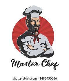 Male Chef for Logo Illustration, Vector EPS 10