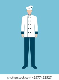 male chef standing vector illustration	