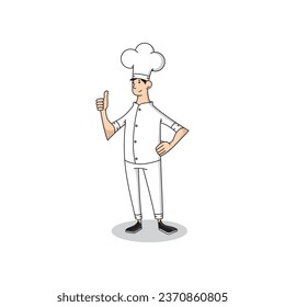 a male chef with a thumbs up