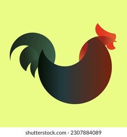 Male chicken or rooster icon. Golden Ratio animal Vector Illustration. Can be used as web icon, mug design, ads, cards, and many more.