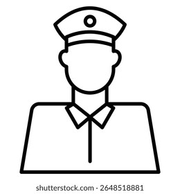 Ícone masculino do diretor executivo Contorno marca de logotipo isolado