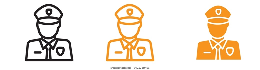 Male Chief Officer Icon Set Leadership and Management Illustrations for Corporate Projects