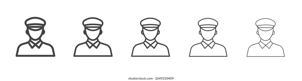 Símbolo de coleção de ilustrações simples de ícone masculino do diretor
