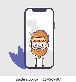 Male Clipart - vector male clipart in moblie 