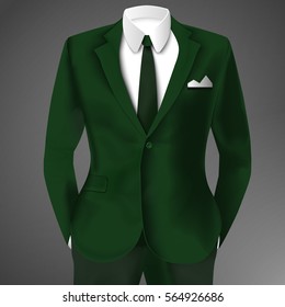 white and green suit