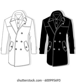 Male Coat Set Fashion Set Illustration Stock Vector (Royalty Free ...