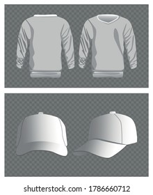 male coat and sport cap white isolated icon vector illustration design