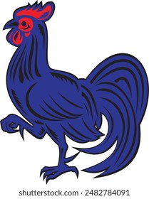 The male cock, or rooster, is a striking figure in the barnyard, known for its vibrant plumage, prominent comb, and assertive crowing. As the leader of the flock, it plays a crucial role in protecting