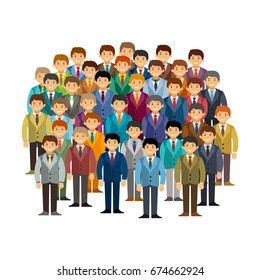 Male community vector concept in flat style
