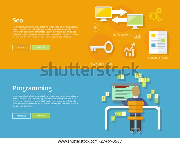 Male Computer Programmer Sitting Chair Front Stock Vector