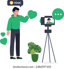 Male Content Creators doing Vlogging and streaming