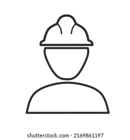 male contractor icon with simple design