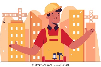 Male contractors commemorate labor day