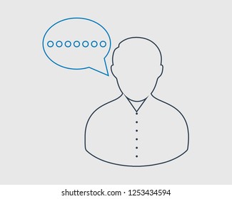 Male Conversion Bubble line icon on gray background.