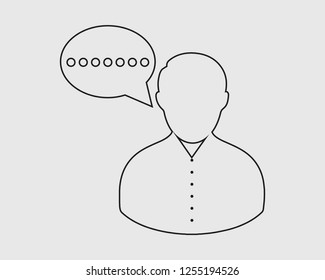 Male Conversion Bubble line icon on gray background.