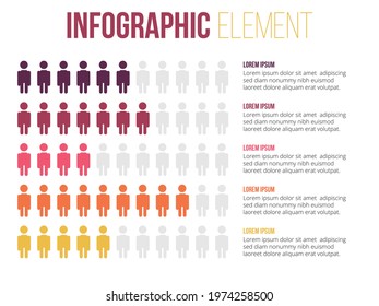 Male count chart information infographic element