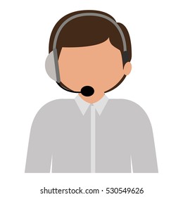 male customer service silhouette icon