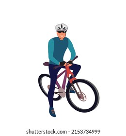 Male Cyclist Wear Cycling Suit Standing Stock Vector (Royalty Free ...