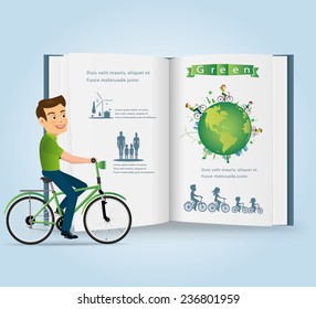 The male cyclist.vector