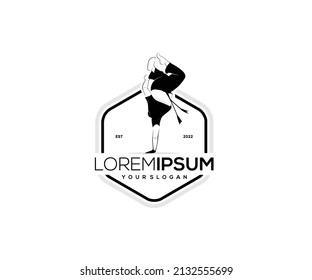 male dancer logo design silhouette