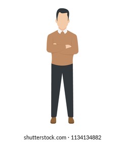 
Male, decently dressed in decent wears showcasing coach character

