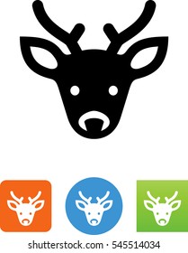 Male Deer Head With Antlers Icon