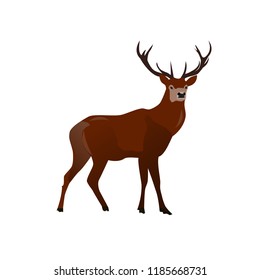 Male deer painting art design for logo, background, illustration or texture