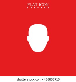 Male default avatar profile. Male head silhouette.