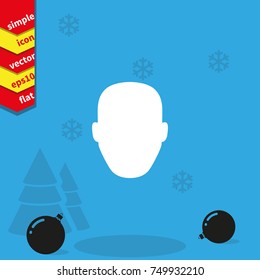 Male default avatar profile. Male head silhouette.