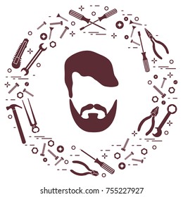 Male and different tools for building, construction and home repair. Design for banner and print.