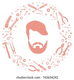 Male and different tools for building, construction and home repair. Design for banner and print.