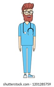 Male doctor cartoon