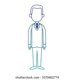 Male doctor cartoon blue lines