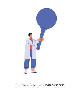 Male Doctor Character as Professional Hospital Worker Vector Illustration