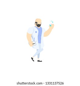 male doctor flat character vector