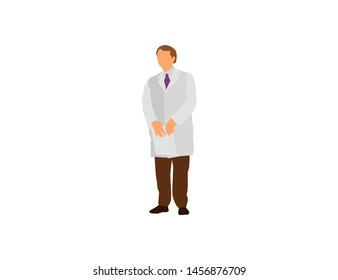 Male doctor flat illustration - Vector