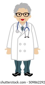 Male Doctor - Gray Hair