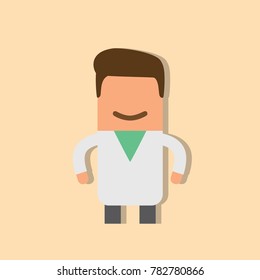 Male doctor holding icon, vector illustration design. Health care characters collection.
