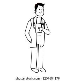 Male doctor with stethoscope