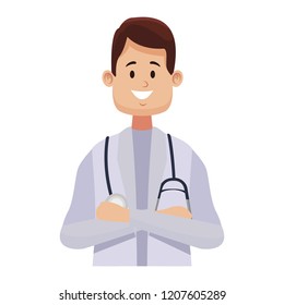 Male doctor with stethoscope