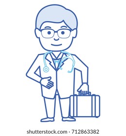 male doctor with stethoscope avatar character