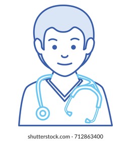 male doctor with stethoscope avatar character